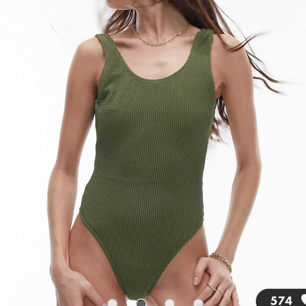 ASOS crinkle one piece swimsuit